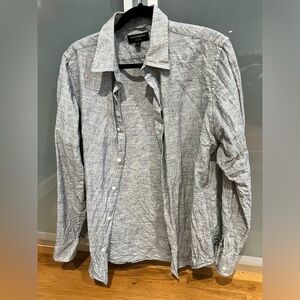Banana republic linen blend button down